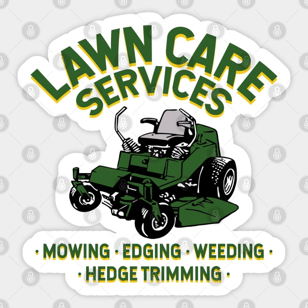 lawn care services zero turn mower Sticker by hardy 